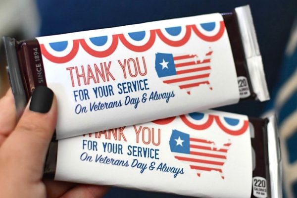 Free Veterans Day Thank You For Your Service Printable Cards and Candy Bar Wrappers
