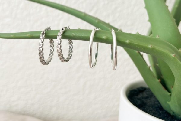 Diamond & Sterling Silver Hoop Earrings from $17.97 Shipped
