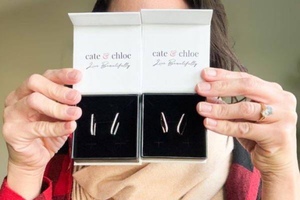 Cate & Chloe Square Hoop Earrings w/ Gift Box Only $18 Shipped